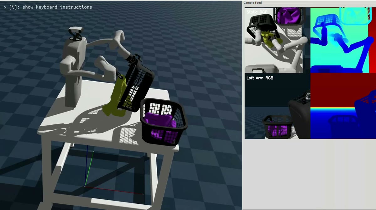 Soft-material handling: Dual Kinova Gen3 arms learning from demonstrations